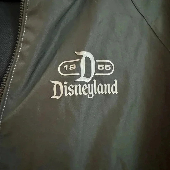 Disney Parks 1955 Disneyland Black Gray Zip Up Windbreaker Rain Jacket Medium - Picture 3 of 14